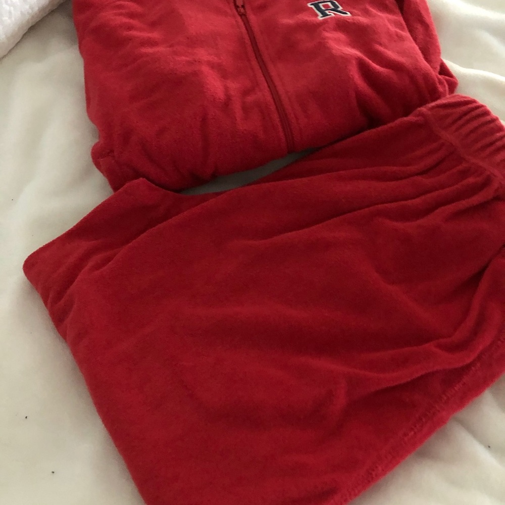 Red Terry Warm Up Suit - Picture 11 of 13